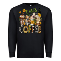 Black cows and coffee cups Premium Sweatshirt - Jasminsmagicworld