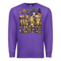 Purple cows and coffee cups Premium Sweatshirt - Jasminsmagicworld
