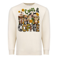 Sandshell cows and coffee cups Premium Sweatshirt - Jasminsmagicworld