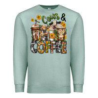 Seafoam cows and coffee cups Premium Sweatshirt - Jasminsmagicworld