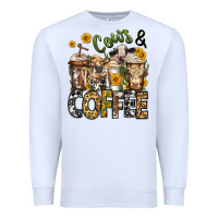 White cows and coffee cups Premium Sweatshirt - Jasminsmagicworld