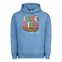 Pigment Pebble Blue lake life Urban Hoodie - MaliasSmallBusiness