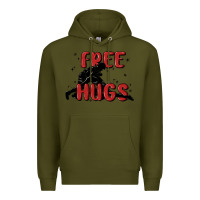 Army Green free hugs Premium Hoodie - MaliasSmallBusiness