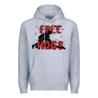 Heather Grey free hugs Premium Hoodie - MaliasSmallBusiness