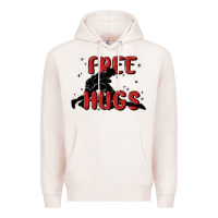 Pale Pink free hugs Premium Hoodie - MaliasSmallBusiness