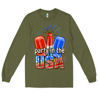 Army Green party in the usa popsicles billie wilder Long Sleeve Tee - texasbilliewilder