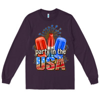 Plum party in the usa popsicles billie wilder Long Sleeve Tee - texasbilliewilder
