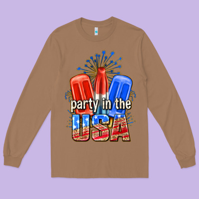 Long Sleeve Tee party in the usa popsicles billie wilder