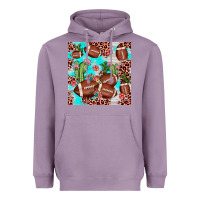 Lavender football leopard cactus seamless pattern Heavyweight Hoodie - JahusDesignShop