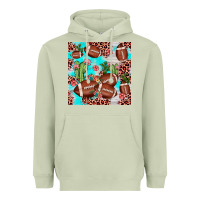 Matcha football leopard cactus seamless pattern Heavyweight Hoodie - JahusDesignShop