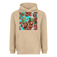 Mushroom football leopard cactus seamless pattern Heavyweight Hoodie - JahusDesignShop