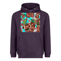 Plum football leopard cactus seamless pattern Heavyweight Hoodie - JahusDesignShop