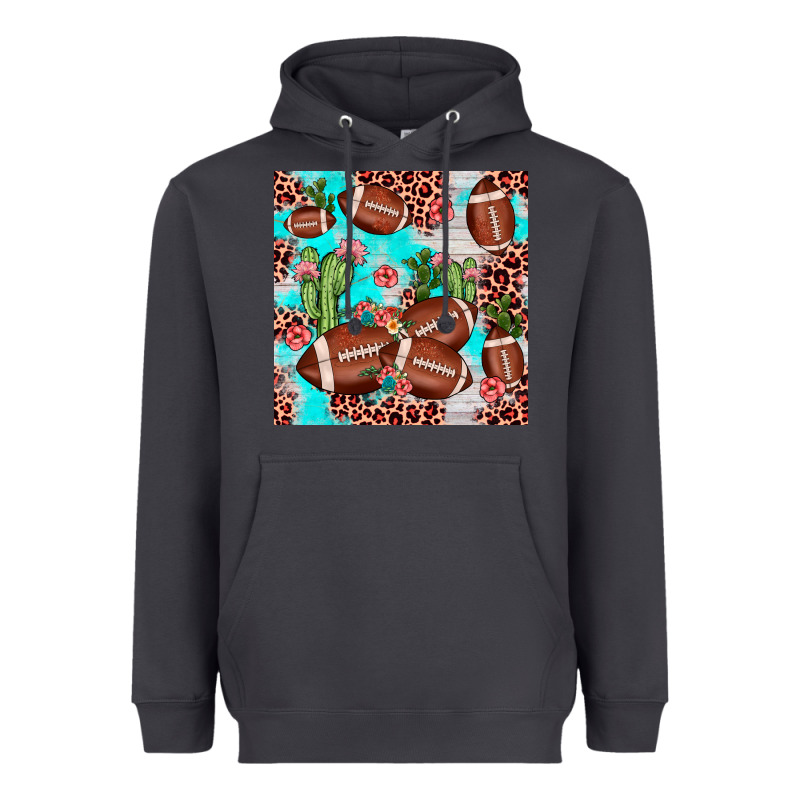 Football Leopard Cactus Seamless Pattern Heavyweight Hoodie by JahusDesignShop | Teevron