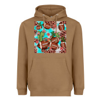 Toasted Coconut football leopard cactus seamless pattern Heavyweight Hoodie - JahusDesignShop