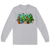 Moon Dust christmas trees with hockey Long Sleeve Tee - Zillion Design Studio