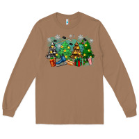 Toasted Coconut christmas trees with hockey Long Sleeve Tee - Zillion Design Studio