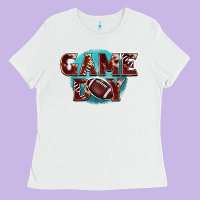 Game Day Football Ladies Tee Designed By Barkaloodesign