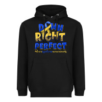 Black down right perfect down syndrome Heavyweight Hoodie - Artiststas