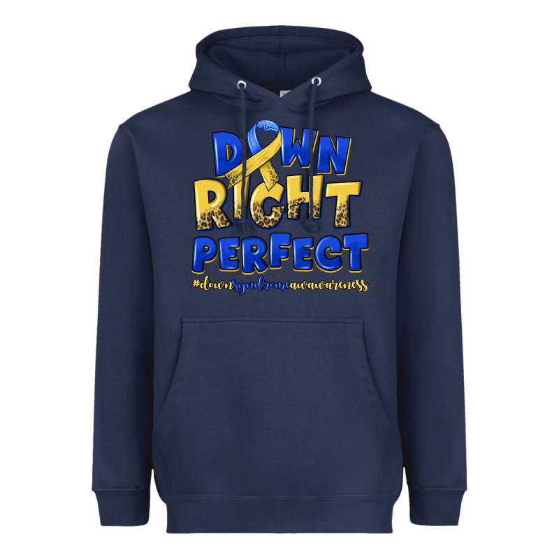 Down Right Perfect Down Syndrome Heavyweight Hoodie by Artiststas | Teevron