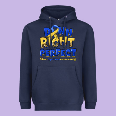 Down Right Perfect Down Syndrome Heavyweight Hoodie Designed By Artiststas