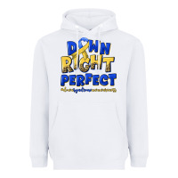 White down right perfect down syndrome Heavyweight Hoodie - Artiststas
