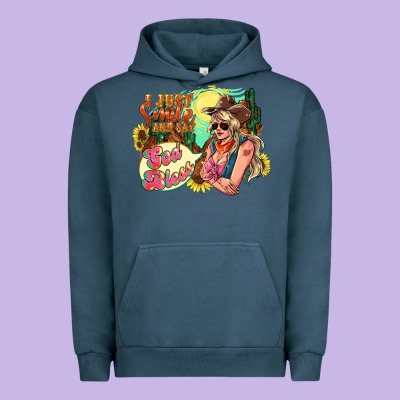 I Just Smile And Say God Bless Urban Hoodie Designed By Nancycooperartshop