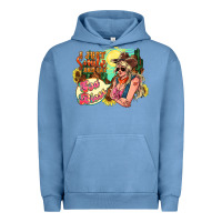 Pigment Pebble Blue i just smile and say god bless Urban Hoodie - NancyCooperArtShop