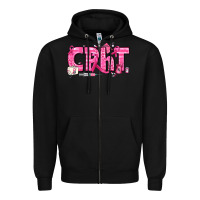Black Breast Cancer CPHT Pharmacy Technician Zipper Hoodie - texasbilliewilder