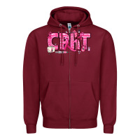 Burgundy Breast Cancer CPHT Pharmacy Technician Zipper Hoodie - texasbilliewilder