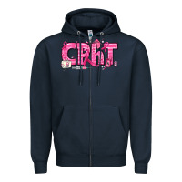 Navy Breast Cancer CPHT Pharmacy Technician Zipper Hoodie - texasbilliewilder