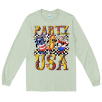 Matcha party in the usa with leopard Long Sleeve Tee - texasbilliewilder