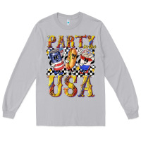Moon Dust party in the usa with leopard Long Sleeve Tee - texasbilliewilder