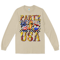 Mushroom party in the usa with leopard Long Sleeve Tee - texasbilliewilder