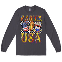 Smoke party in the usa with leopard Long Sleeve Tee - texasbilliewilder