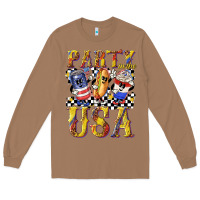 Party In The Usa With Leopard Long Sleeve Tee | Teevron