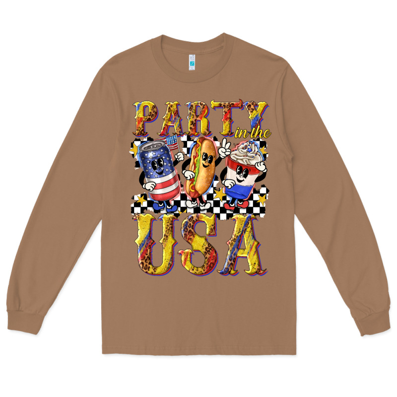 Party In The Usa With Leopard Long Sleeve Tee by texasbilliewilder | Teevron