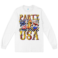 White party in the usa with leopard Long Sleeve Tee - texasbilliewilder