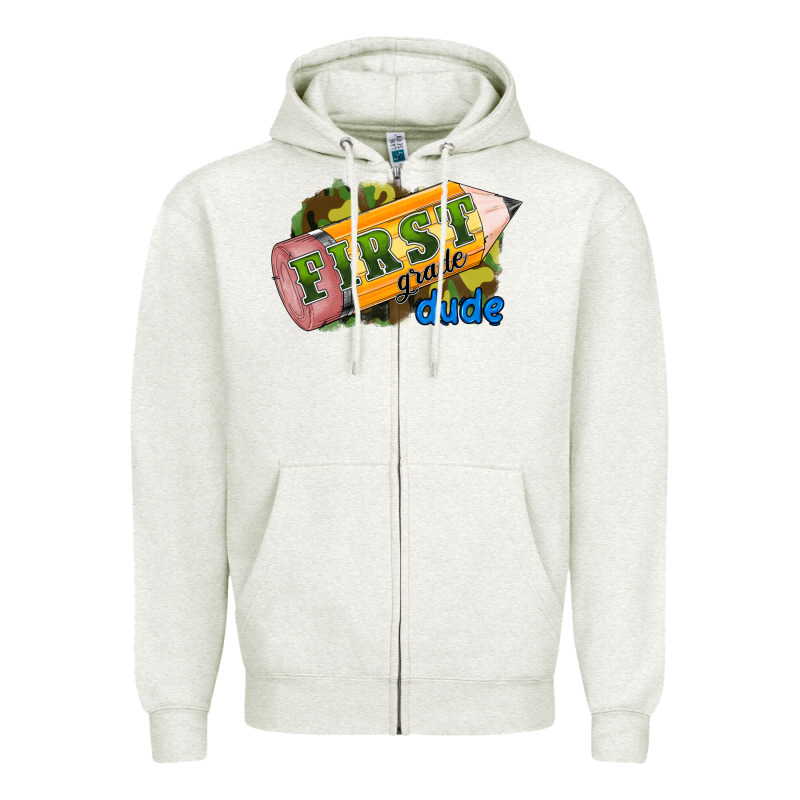 First Grade Dude Zipper Hoodie by RanaPortraitStore | Teevron