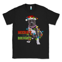 Black merry and bright pitbull Classic Tee - RanaPortraitStore