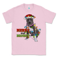 Bubblegum Pink merry and bright pitbull Classic Tee - RanaPortraitStore