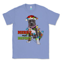 Colony Blue merry and bright pitbull Classic Tee - RanaPortraitStore