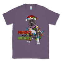 Lavender merry and bright pitbull Classic Tee - RanaPortraitStore