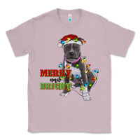 Lilac merry and bright pitbull Classic Tee - RanaPortraitStore