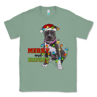 Sage merry and bright pitbull Classic Tee - RanaPortraitStore