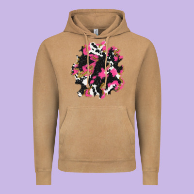 Valentine's Day Cow Patches Vintage Hoodie Designed By Adodesignshop
