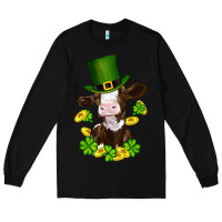 Black st patricks day cow Long Sleeve Tee - RanaPortraitStore