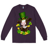 Plum st patricks day cow Long Sleeve Tee - RanaPortraitStore