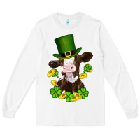 White st patricks day cow Long Sleeve Tee - RanaPortraitStore