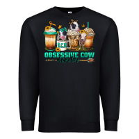 Black ocd obsessive cow disorder coffee cups Premium Sweatshirt - Jasminsmagicworld