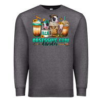 Charcoal Heather ocd obsessive cow disorder coffee cups Premium Sweatshirt - Jasminsmagicworld